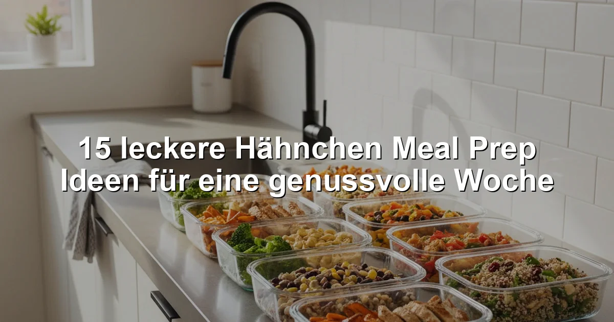 15 leckere Hähnchen Meal Prep Ideen für eine genussvolle Woche