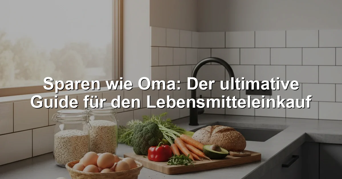 Sparen wie Oma: Der ultimative Guide für den Lebensmitteleinkauf