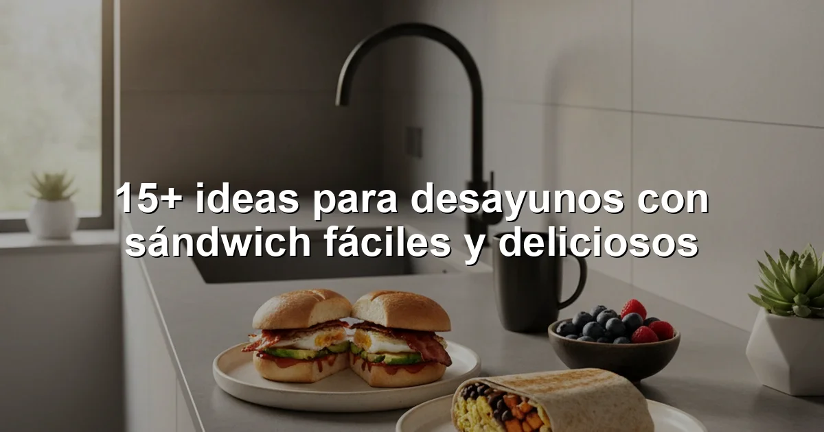 15+ ideas para desayunos con sándwich fáciles y deliciosos