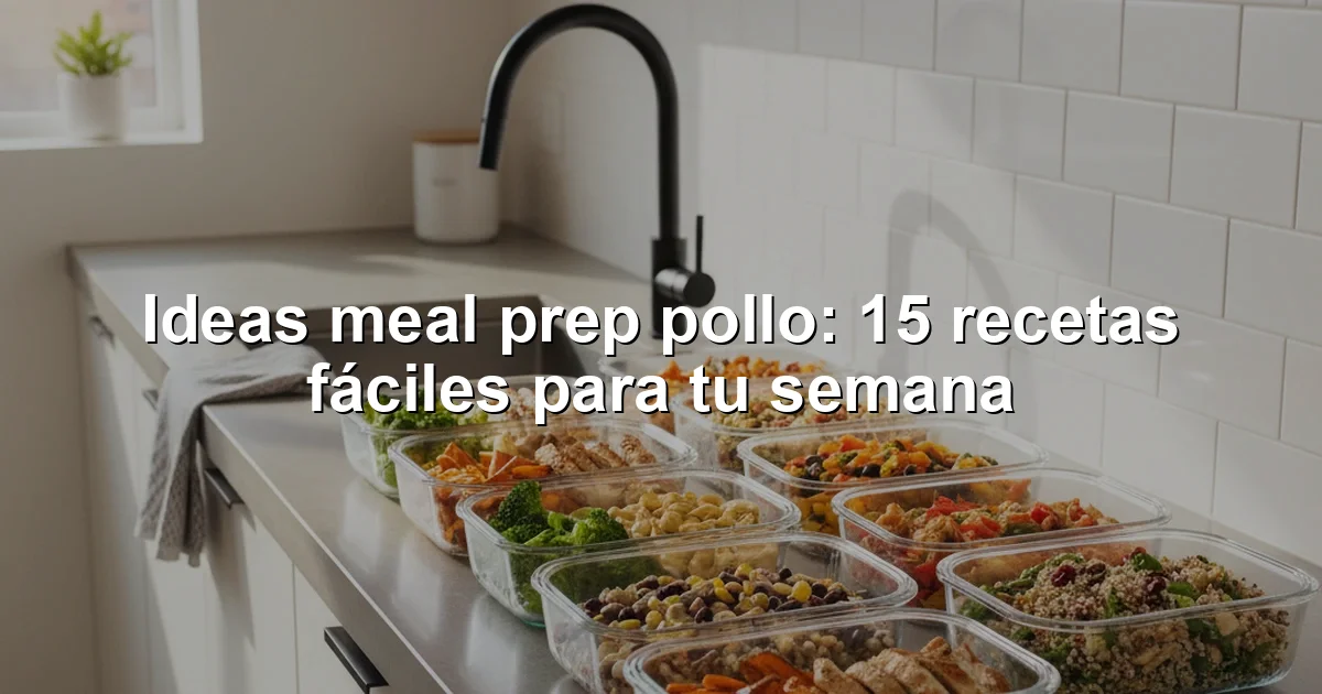 Ideas meal prep pollo: 15 recetas fáciles para tu semana