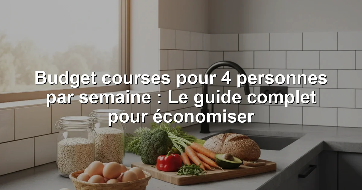 Budget courses pour 4 personnes par semaine : Le guide complet pour économiser