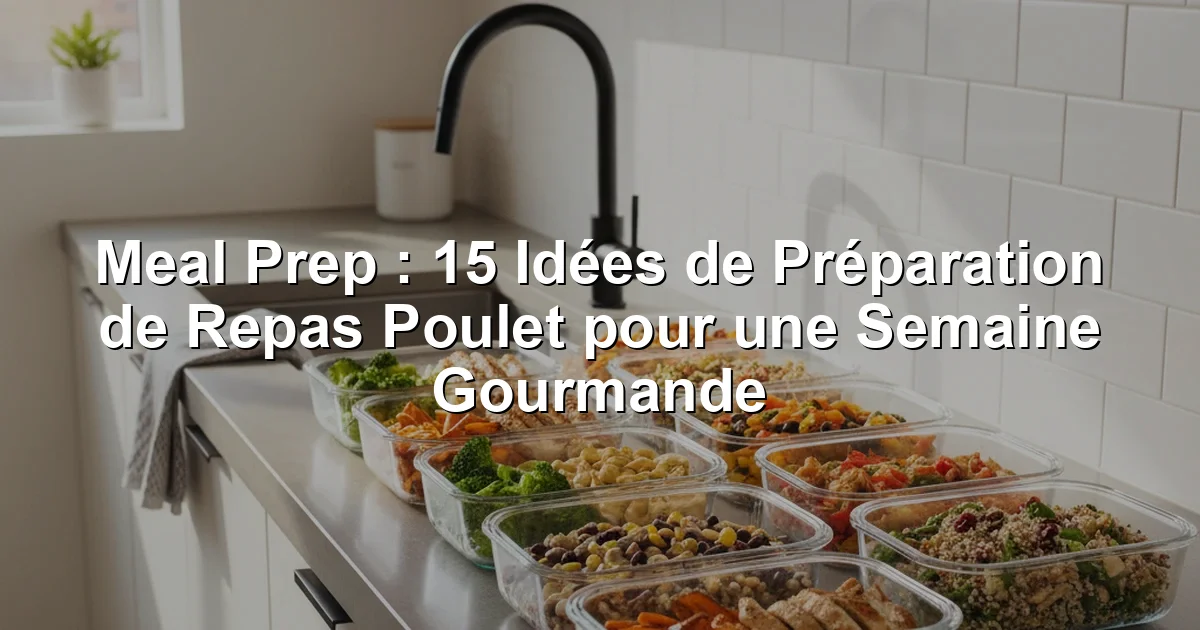 Meal Prep : 15 Idées de Préparation de Repas Poulet pour une Semaine Gourmande