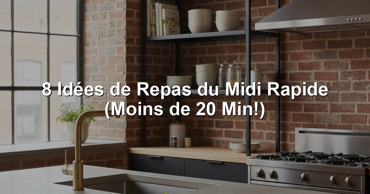 8 Idées de Repas du Midi Rapide (Moins de 20 Min!)