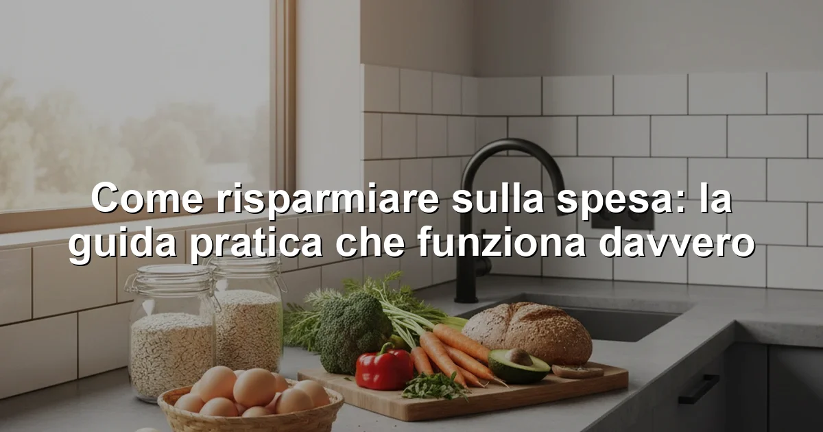 Come risparmiare sulla spesa: la guida pratica che funziona davvero