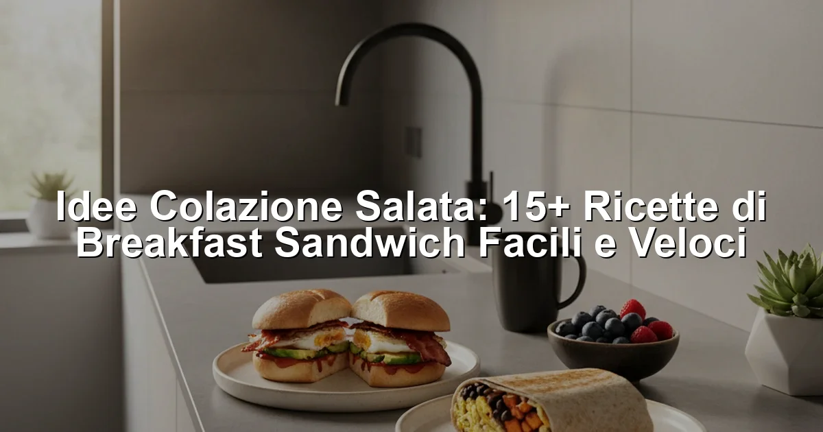 Idee Colazione Salata: 15+ Ricette di Breakfast Sandwich Facili e Veloci