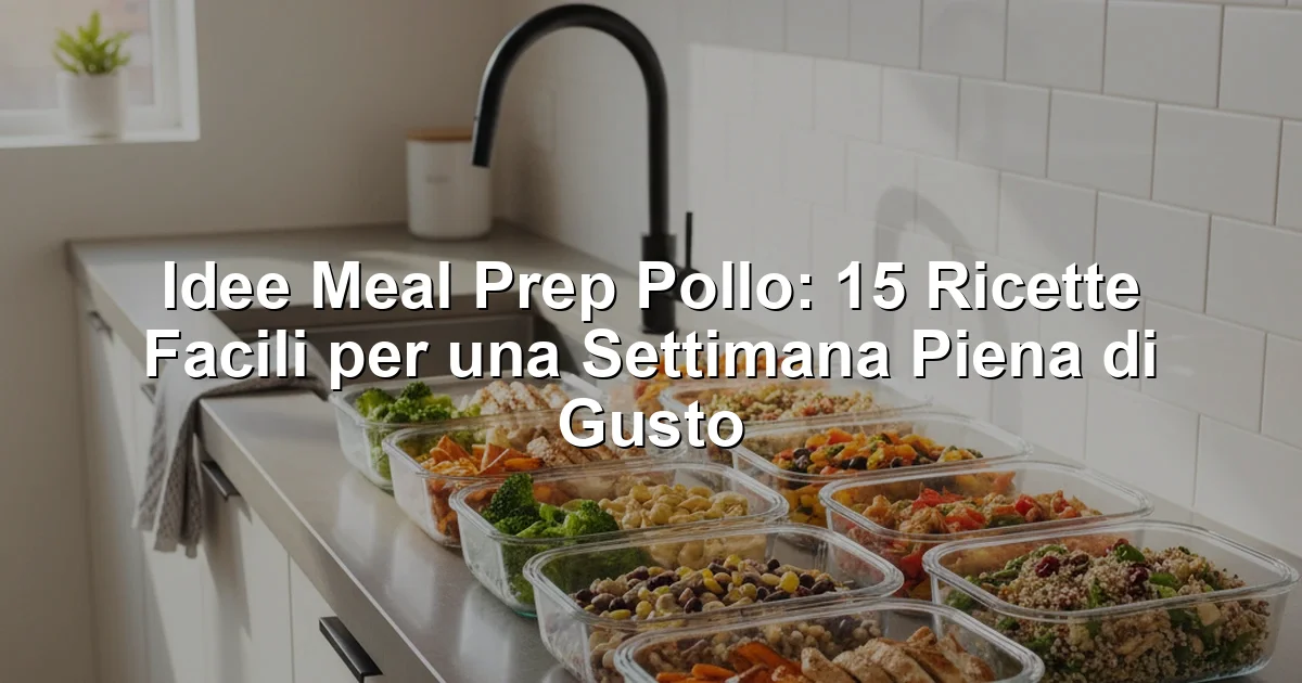 Idee Meal Prep Pollo: 15 Ricette Facili per una Settimana Piena di Gusto
