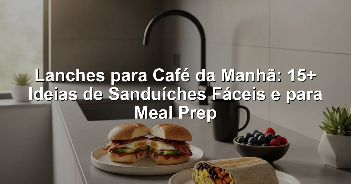 Lanches para Café da Manhã: 15+ Ideias de Sanduíches Fáceis e para Meal Prep