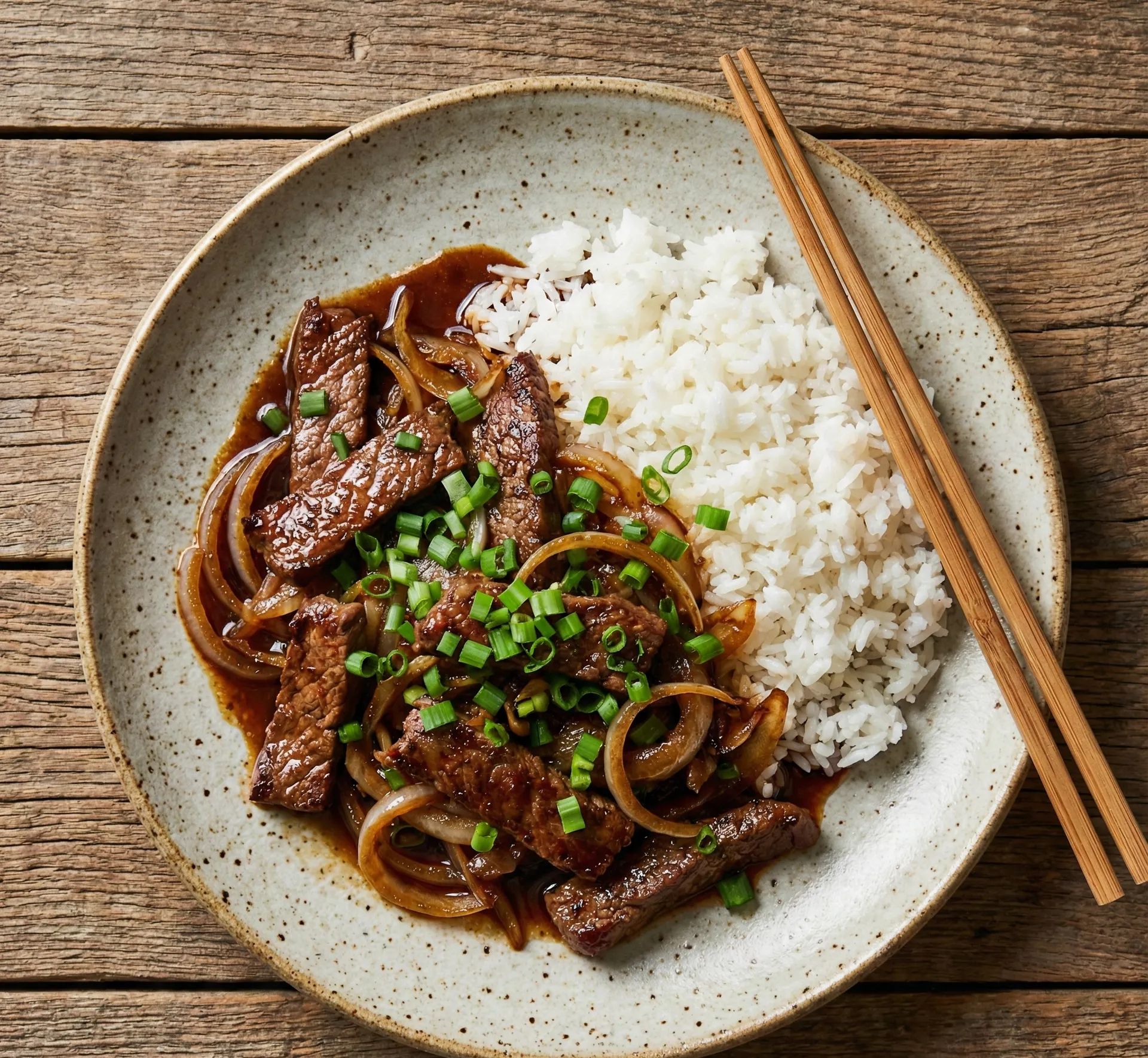 Beef and Onion Stir-Fry