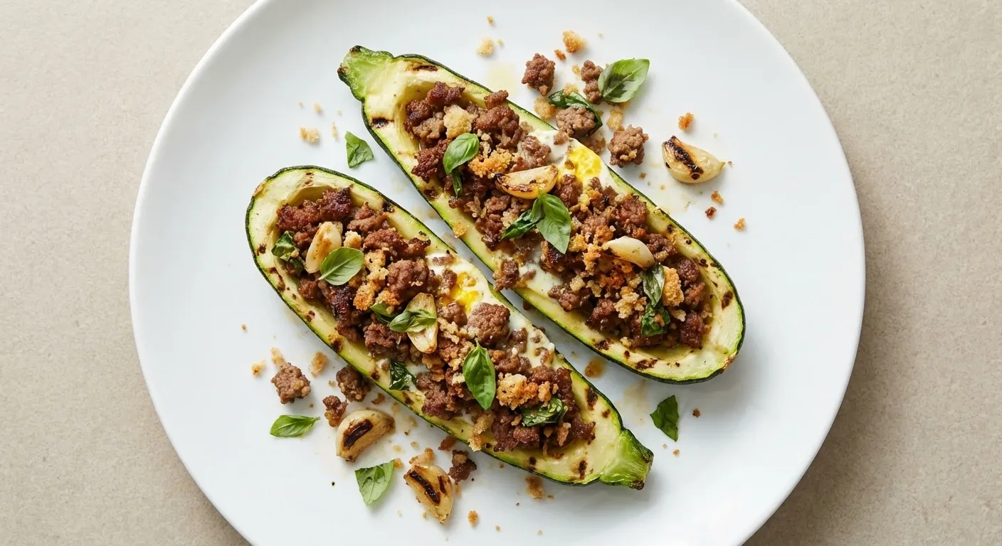 Beef-Stuffed Zucchini