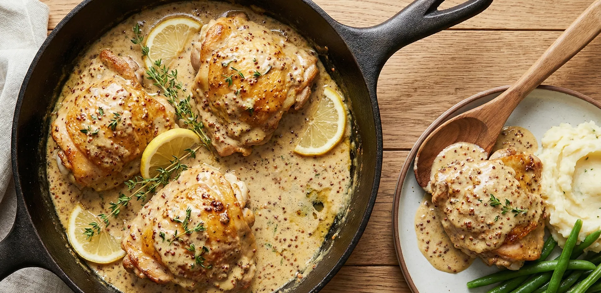 Creamy Mustard Chicken Thighs